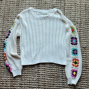 Cropped Crochet Sweater